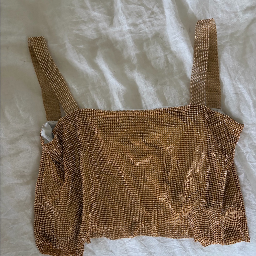Gold Beaded Tank Top